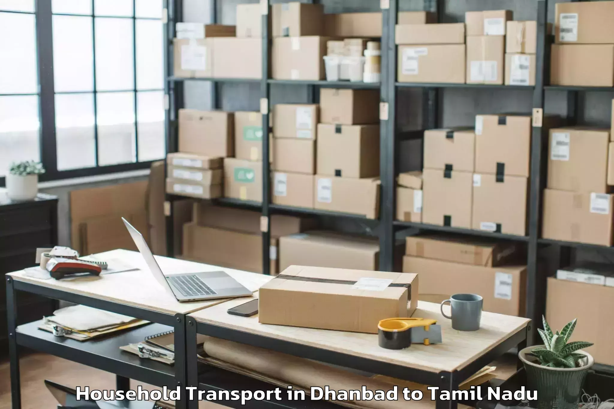 Trusted Dhanbad to Adirampattinam Household Transport